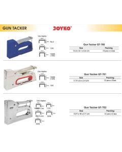 Toko Atk Grosir Bina Mandiri Stationery Jual Gun Tacker Joyko stapler tembak utk kerajinan dekorasi jok motor dan sofa type GT-700 GT-701 GT-702