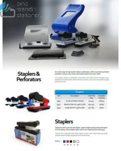 Stapler mengkilat Bantex 9340 Stapler small with Rubber Handle