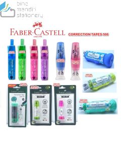 Faber-Castell Correction Tape QAR 506 Pink Colour (169428) Tipex kertas pita koreksi