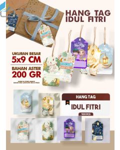 contoh gambar produk Hang Tag idul fitri 5x9 cm aster 200 gram 100 pcs tersedia di toko ATK bina mandiri stationery