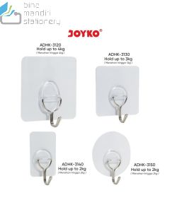 Contoh Gantungan Kaitan Cantolan Joyko Adhesive Hook ADHK-3130 merek Joyko