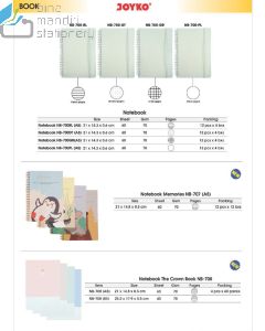 Foto Joyko Notebook NB-707 Memories (A5) Buku Tulis Catatan Diary Agenda Bergaris Spiral merek Joyko