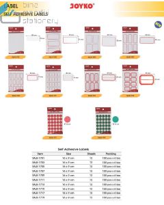 Contoh Stiker Joyko Self-Adhesive Labels SALB-1705 (35x50mm) merek Joyko