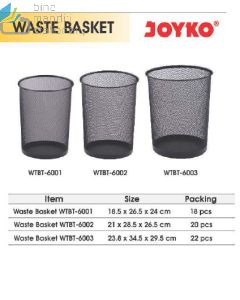 Gambar Joyko Waste Basket WTBT-6002 Tempat Sampah Jaring Bulat merek Joyko