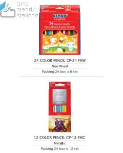 Brosur gambar peralatan kantor Kenko Pencil Colour CP-12 FMC Pensil Warna