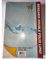 Jual Kertas Bergaris Ukuran Folio (Engkel) & Double Folio (D/F) merk Bintang obor di Toko Alat Tulis Bina Mandiri Stationery