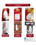 Gantungan pakaian / tas /serbaguna di dinding  merk command 17019/17081/17087 tersedia di toko bina mandiri stationery type lengkap
