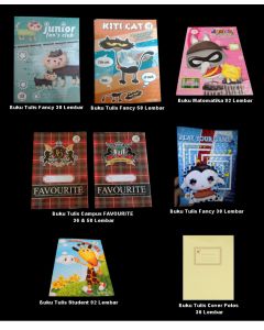 Buku tulis sekolah Fancy / polos / 38-58 lembar | Buku Student & Matematika 92 lembar | Buku Tulis Campus Favourite 36 & 50 Lembar