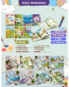 contoh gambar produk Buku Mewarnai 16 Halaman 8 tema tersedia di toko ATK bina mandiri stationery