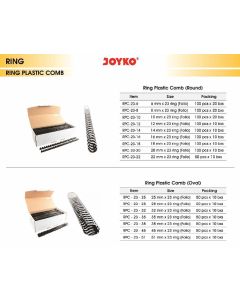 Toko Atk Grosir Bina Mandiri Stationery Jual Ring Binding - Ring Spiral Jilid Plastik Joyko Berbagai Ukuran